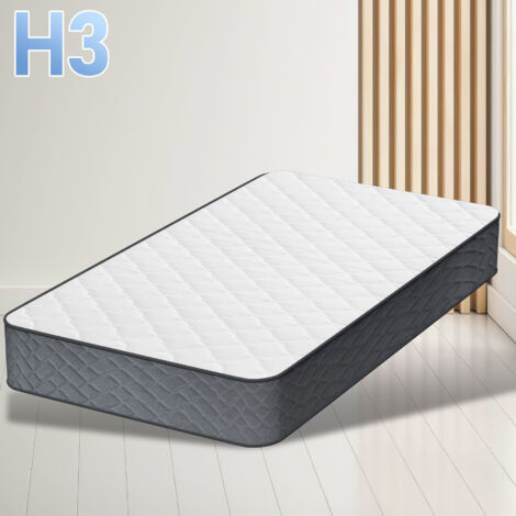 SWANEW Materasso 120x190 molle insacchettate altezza 22 cm ortopedico 7 zone H3 rigidità