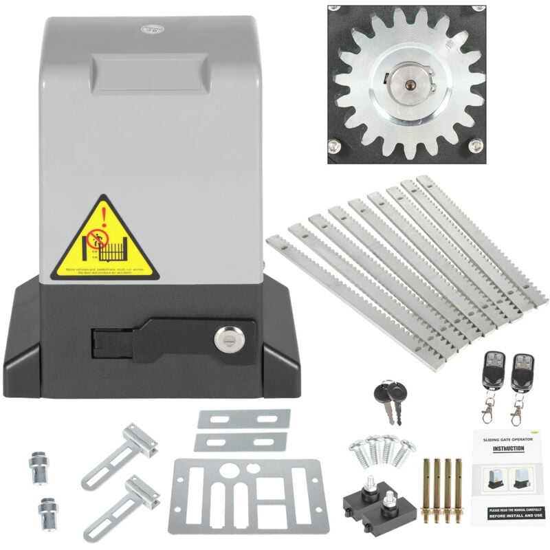 Ouvre Porte 550W Ouvre-Porte pour Garage Poids 1200 kg Longueur 12m Maxi par vantail Vitesse 39 ft/min Avec télécommande + clé -pour Hotels Usines