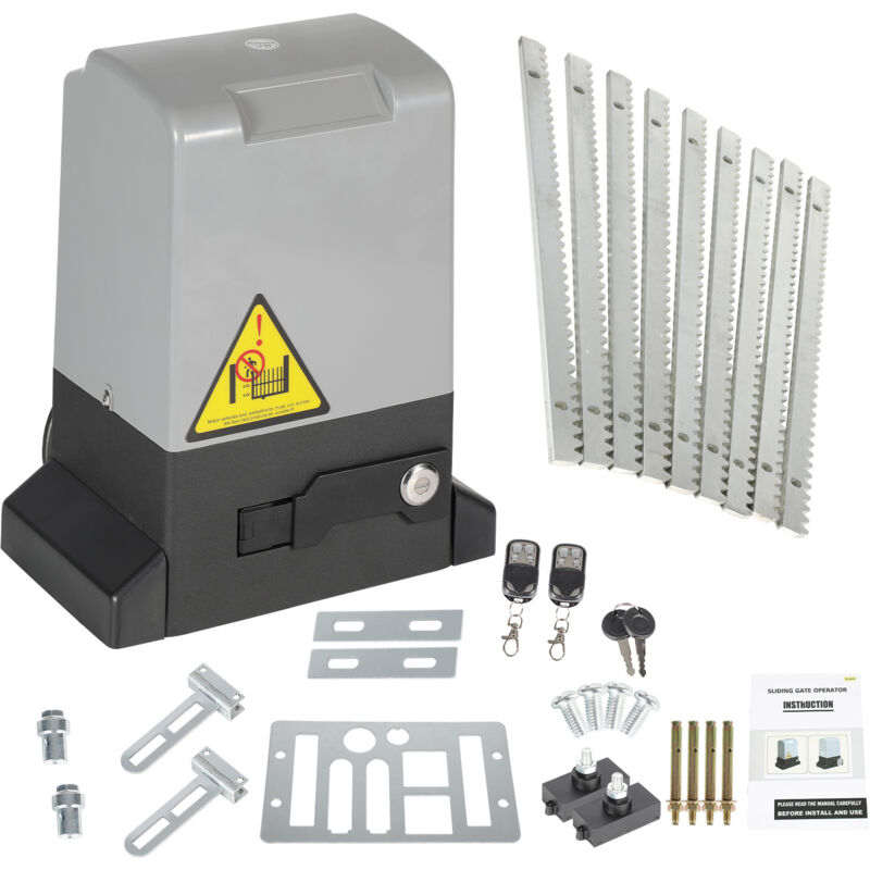 Swanew - Ouvre Porte 550W Ouvre Porte pour Garage Poids 1200kg Longueur 12m Maxi par vantail Vitesse 39 ft/min Avec télécommande + clé pour Hotels