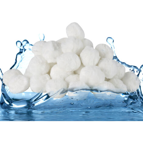 SWANEW Palline filtranti per filtro a sabbia alternativo 25 kg, Lavabili 700g bianco