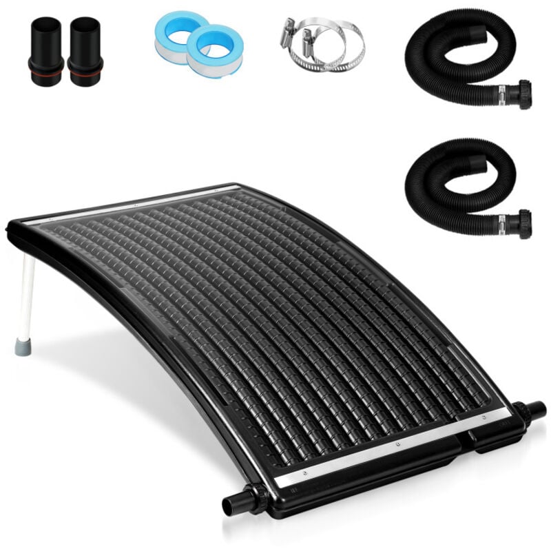 Swanew - Panneau de chauffage solaire de piscine incurvé 15 L,Ø38 mm,110x65cm,1pcs