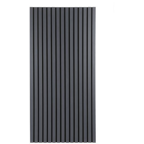 SWANEW Panneau tasseau MDF Revêtement mural naturel Panneau mural acoustique moderne en placage bois et feutre 120x60x2.1cm Gris