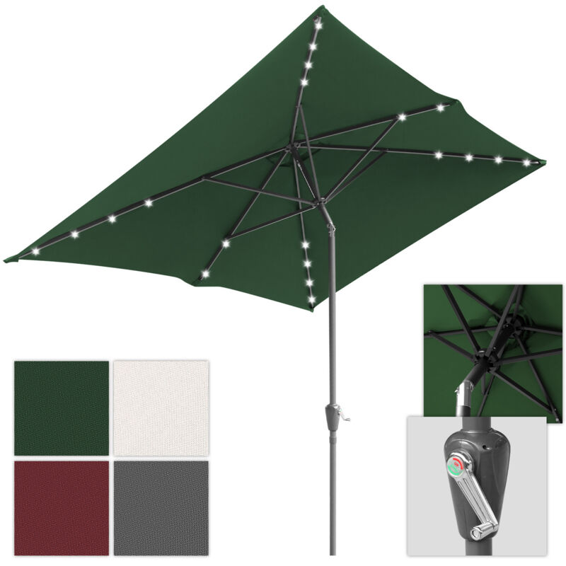 Parasol 200 x 300cm Parasol de jardin Parasol de marché pliable à manivelle,vert - Swanew