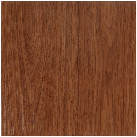 SWANEW Pavimento adesivo in PVC -1 Scatola di 11 piastrelle viniliche autoadesive - Colore legno - circa 1 m²