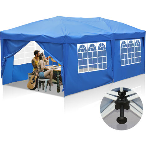 SWANEW Pergolato da giardino. Tenda pieghevole. Protezione solare UV 50+. POP-UP 3x6m blu