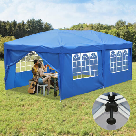 SWANEW Pergolato da giardino. Tenda pieghevole. Protezione solare UV 50+. POP-UP 3x6m blu