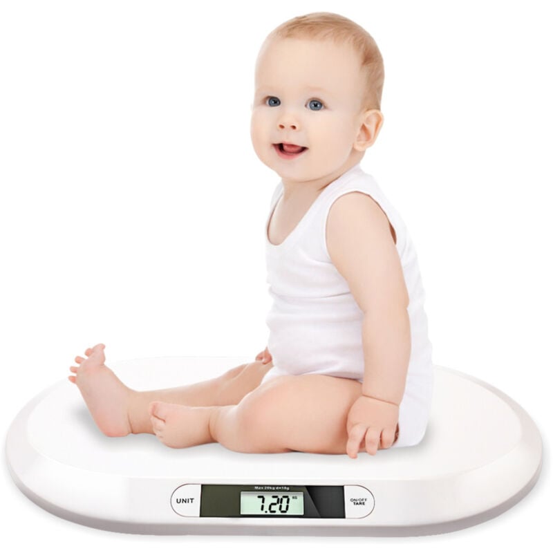 Swanew - Pèse-bébé numérique Écran lcd Peser Nourrissons jusqu'à 20 kg Avec la batterie Balance électronique De Précision Bébé