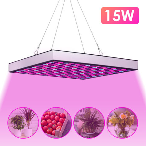 SWANEW Pflanzenlampe Vollspektrum 225 LEDs 15W Pflanzenlicht Zimmerpflanzen Wachstumslampe Grow Lampe