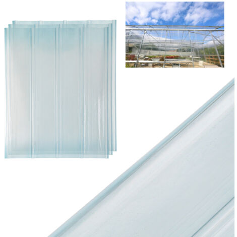 SWANEW Piastra di copertura, ondulata, poliestere rinforzato con fibra di vetro, trasparente, l.90 x L.1,20 cm, spessore 2 mm, 3 pezzi