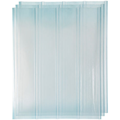 SWANEW Piastra di copertura, ondulata, poliestere rinforzato con fibra di vetro, trasparente, l.90 x L.1,20 cm, spessore 2 mm, 3 pezzi
