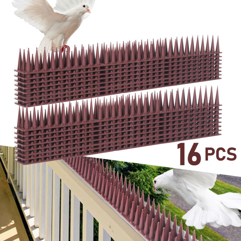 Swanew - Pigeon Répulsif Oiseau Pointes anti-pigeons, set plastique anti-pigeons pour balcon, répulsif pour pigeons 48pieces