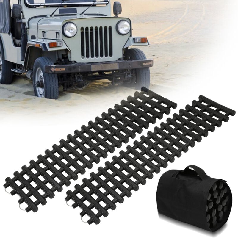 Swanew - Piste de Traction 2pcs aide au démarrage 80cm Voiture Hiver Grip Traction Boards Neige Traces de récupération