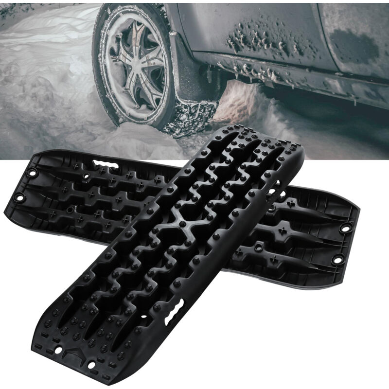Swanew - Piste de Traction 2x tapis de traction max 10t Nylon plaques de sable Tapis de traction Aide au démarrage avec sac de rangement Bande de