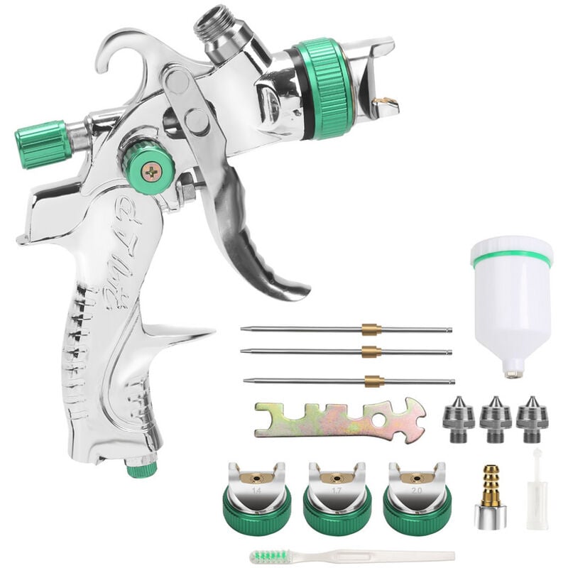 Swanew - Pistolet à peinture hvlp par gravité Pistolet à peinture pneumatique 1.4MM/1.7MM/2.0MM 3 buses de taille