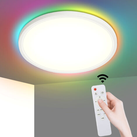 SWANEW Plafoniera LED retroilluminata 24W con telecomando RGB Cucine Plafoniera BACKLIGHT