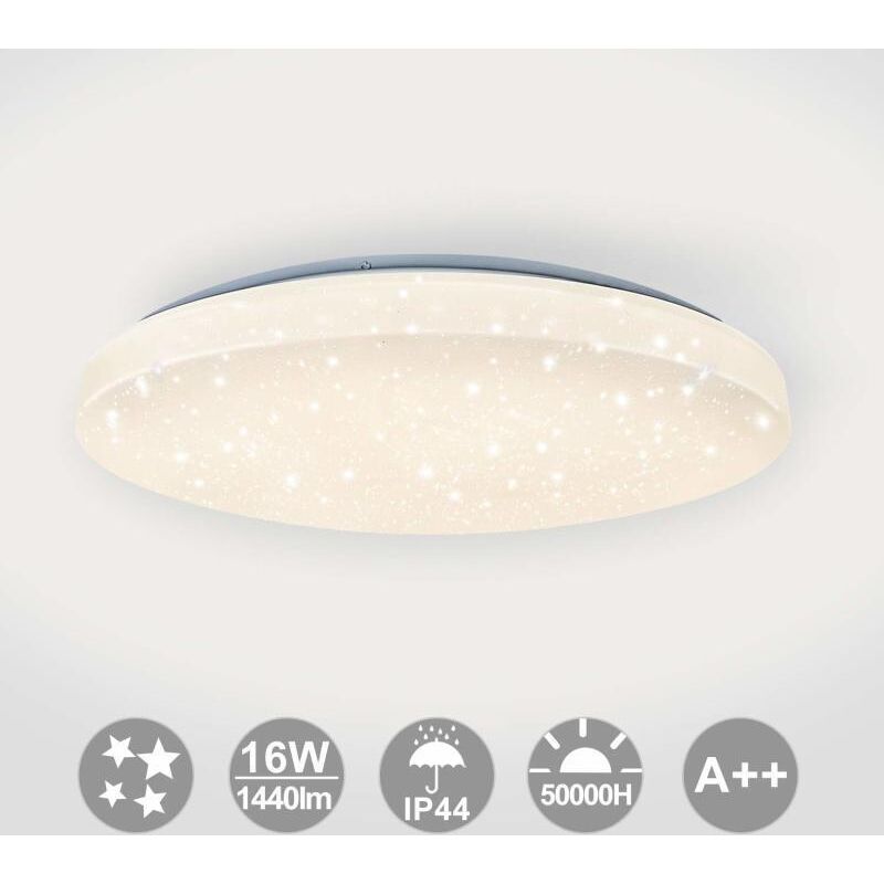 Swanew - Plafonnier led 18W Salle à manger Détecteur de mouvement Cuisine Télécommande Blanc neutre - Blanc
