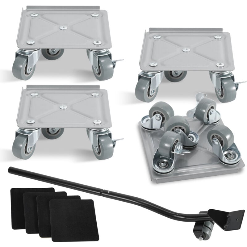 Swanew - plateau Roulant 4pcs Charge max 500 kg Planche à roulettes Transporteur de meubles pour tous les sols Aide au transport