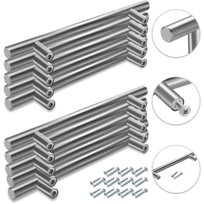 Swanew - Poignées de meubles Poignée de porte Poignée de meuble Poignée de cuisine 156x96x10MM 20 pièces