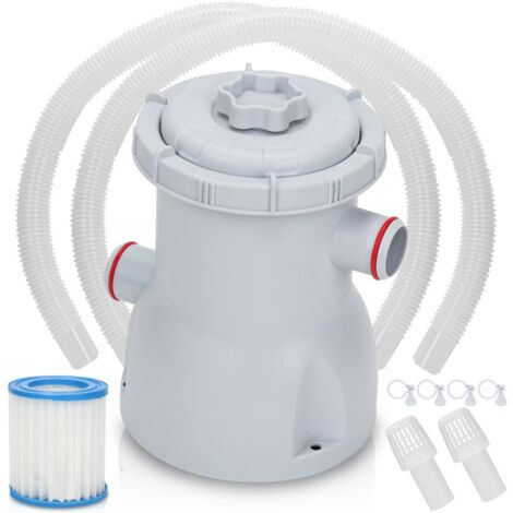 SWANEW Pompa filtro per piscina 1136 L/h 20W accessori 20Watt 19.5x14x14 cm