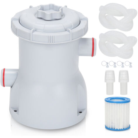 SWANEW Pompa filtro per piscina 1136 L/h 20W accessori 20Watt 19.5x14x14 cm
