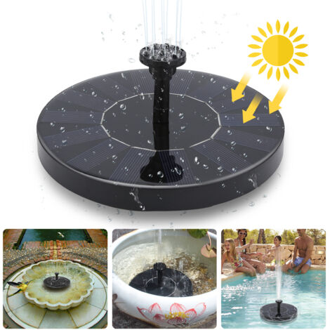 SWANEW Pompa solare. pompa per laghetto. fontana. pompa per fontana ad energia solare 190L/h 7V 1.5W con 6 effetti
