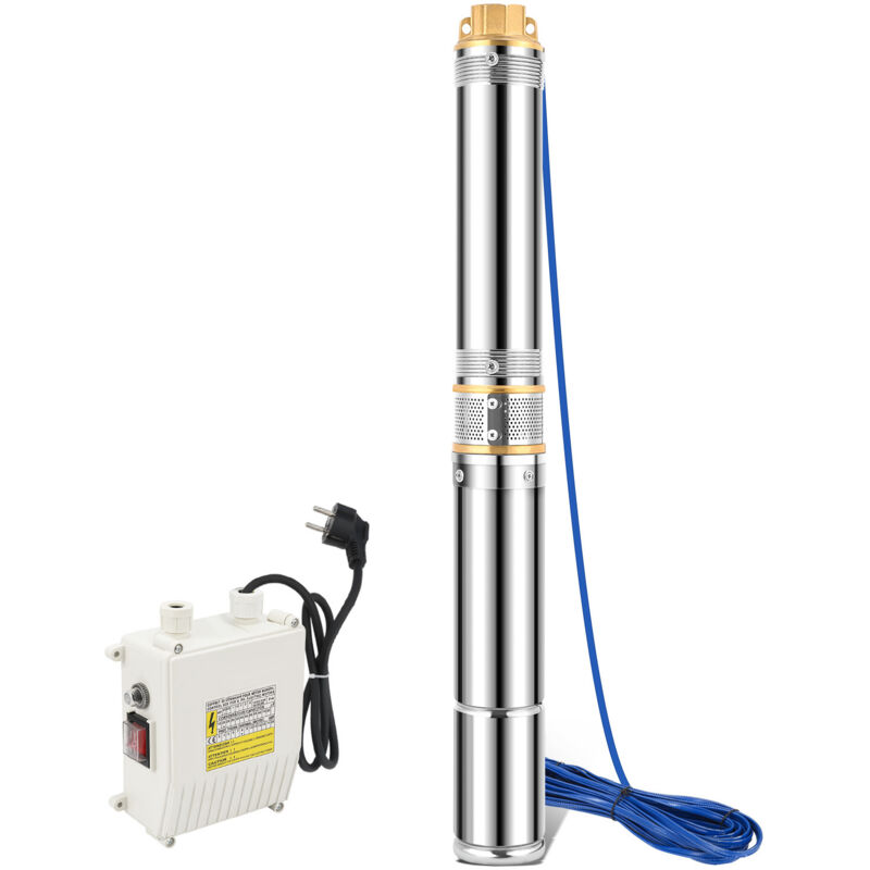 SWANEW Pompe de puits 1100W Pompe submersible à eau de puits 12 turbines et capacité de pompage d'eau propre jusqu'à 4000L/h hauteur maximale de la