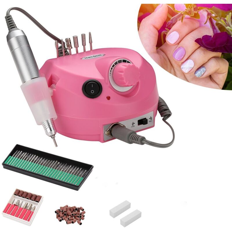 Swanew - vingo Kit Poncueuse Prof Electrique Lime Ongles Manucure Ongle Neuf Modèle Eco Line