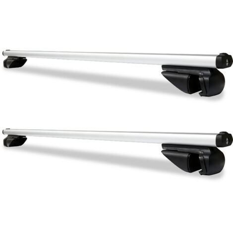 SWANEW Portapacchi universale L124 portapacchi regolabile con serratura base compatibile 150 kg in alluminio