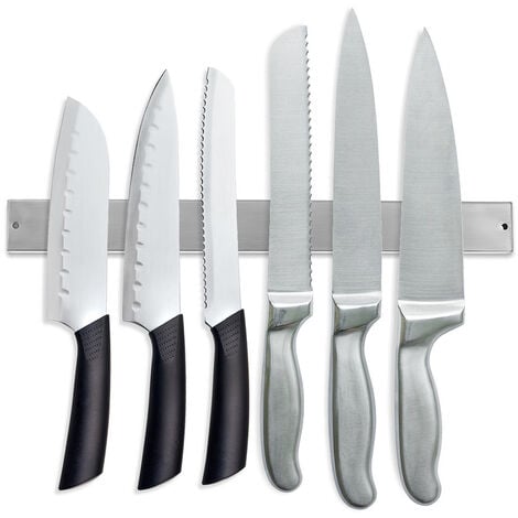 SWANEW Porte-couteau 40cm bande magnétique 304 bande de couteau magnétique en acier inoxydable cuisines