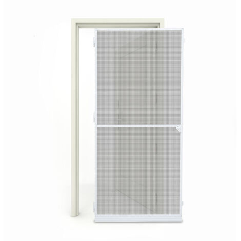 SWANEW Porte moustiquaire moustiquaire porte moustiquaire imperméable cadre en alu moustiquaire fibre de verre 95x210CM - blanc