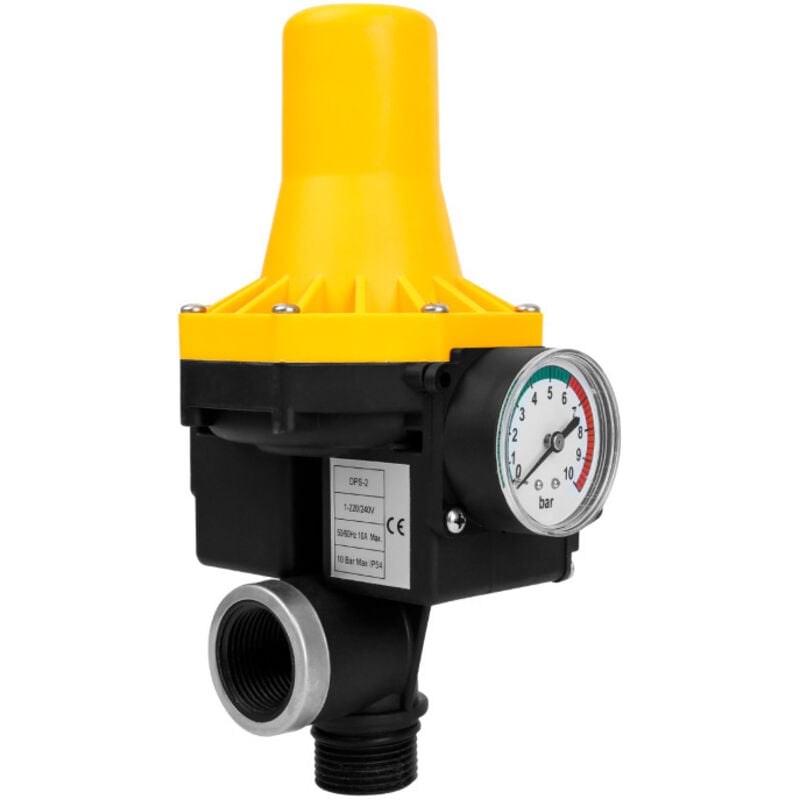 Swanew - Pressostat de commande de pompe interrupteur de pompe de puits profond aqueduc domestique automatique jaune sans câble