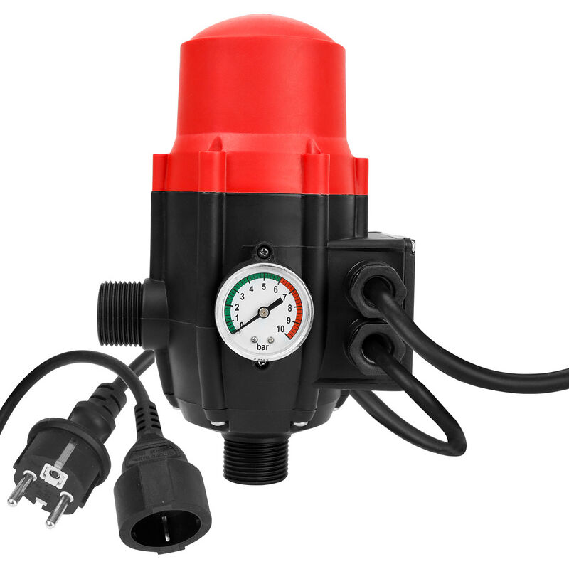 Contrôle de la pompe, Commande de pompe,protection contre la marche à sec, pressostat, puits profond- DPS-3 Rosso avec cordon d'alimentation - Rosso