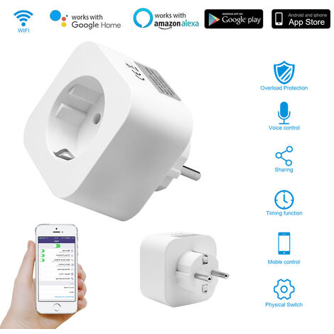 SWANEW Prise intelligente Smart Home Home Socket pour Google Home Remote Wifi WLAN Mini