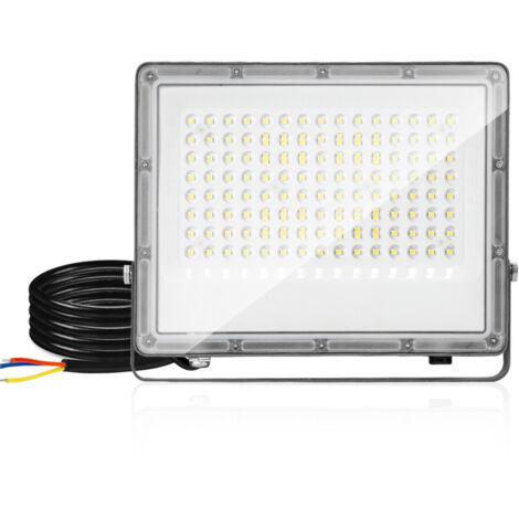 SWANEW Proiettore a LED da 100W - Illuminazione esterna a LED - Proiettore a LED - Luce fredda IP65 per Garage. Giardino. Terrazza