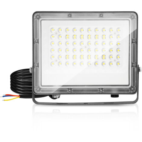 SWANEW Proiettore LED da esterno Spot LED Esterno per Giardino IP65 6000K Illuminazione di Sicurezza 50W Bianco Freddo