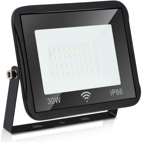 SWANEW Proiettore LED per esterni con sensore di movimento Proiettore LED 2550LM 3000K Illuminazione impermeabile IP66 30W Bianco caldo