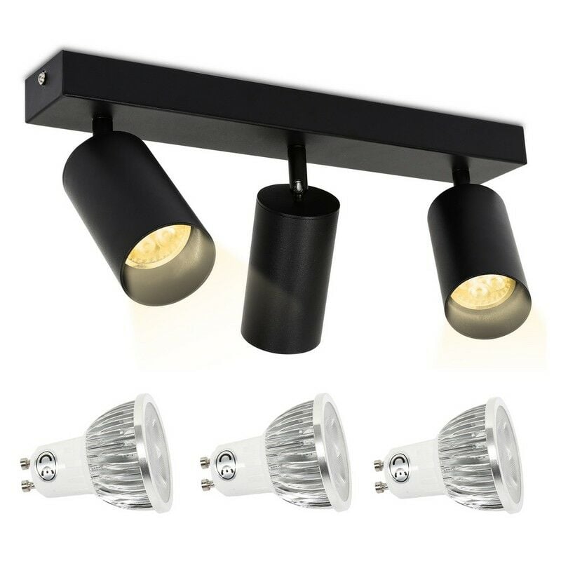 Swanew - Spot de plafond 4w GU10 tournante lumière blanche chaude Spot trois