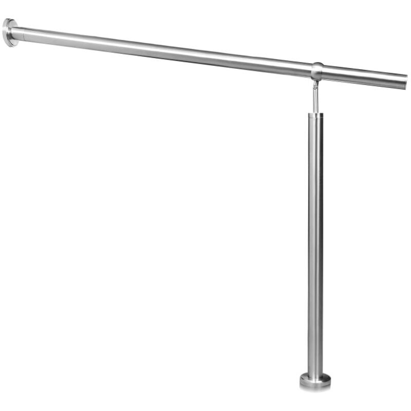 Swanew - Rampe Escalier Inoxydable Main Courante en Rampe d'escalier pour Escalier Extérieu/intérieur Angle réglable Fixation Mur 80cm