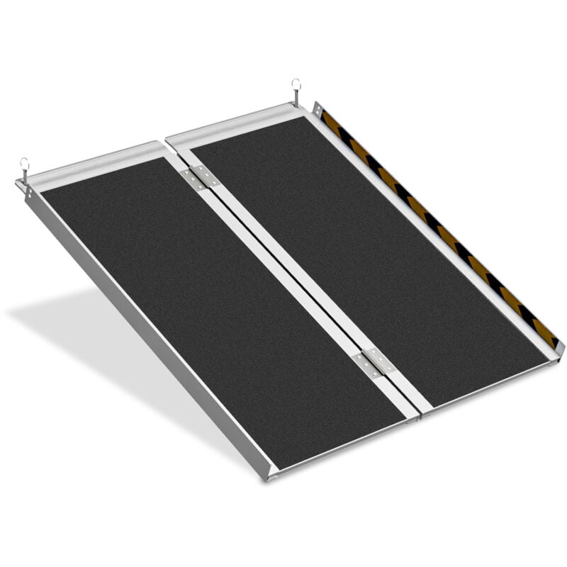 Rampe Fauteuil Roulant Rampe Pliable Antidérapant en Aluminium 2x Portable Surface antidérapante Capacité 270KG 91cm