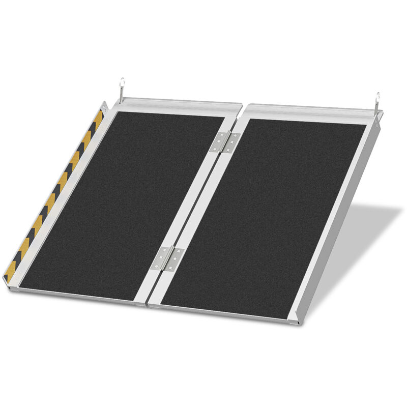 Rampe Fauteuil Roulant Rampe Pliable Antidérapant en Aluminium 2x Portable Surface antidérapante Capacité 270KG 61cm