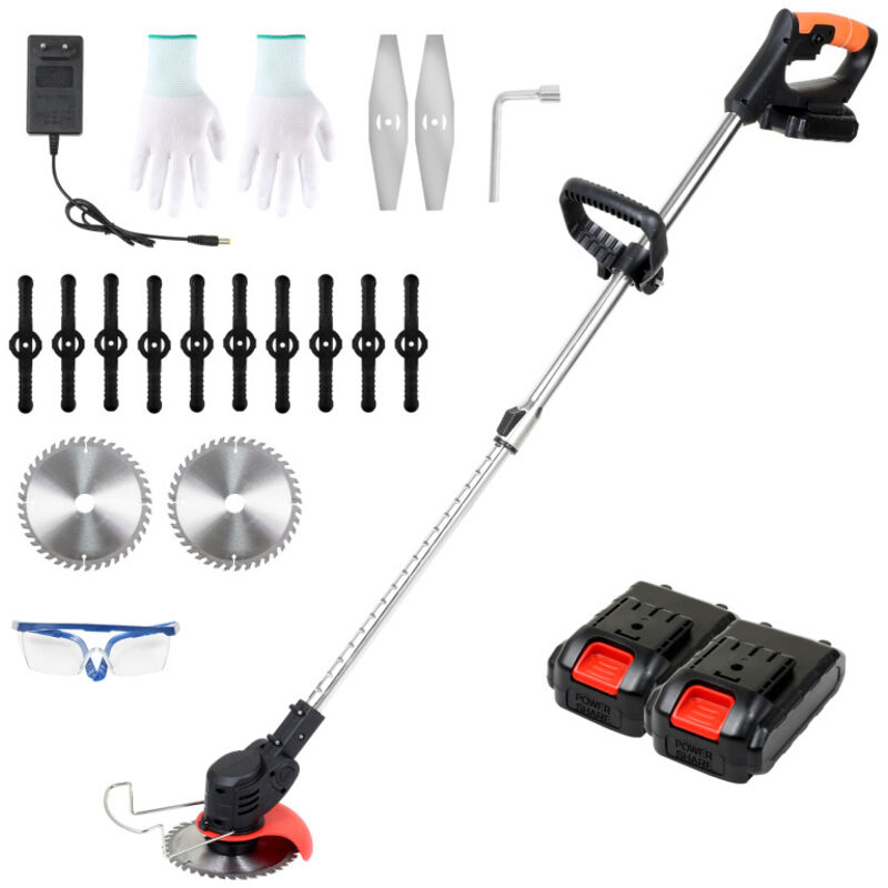 Débroussailleuse Tondeuse à gazon avec 2x 21V 1.5.0Ah & chargeur batterie 18krpm Avec chargeur - Swanew