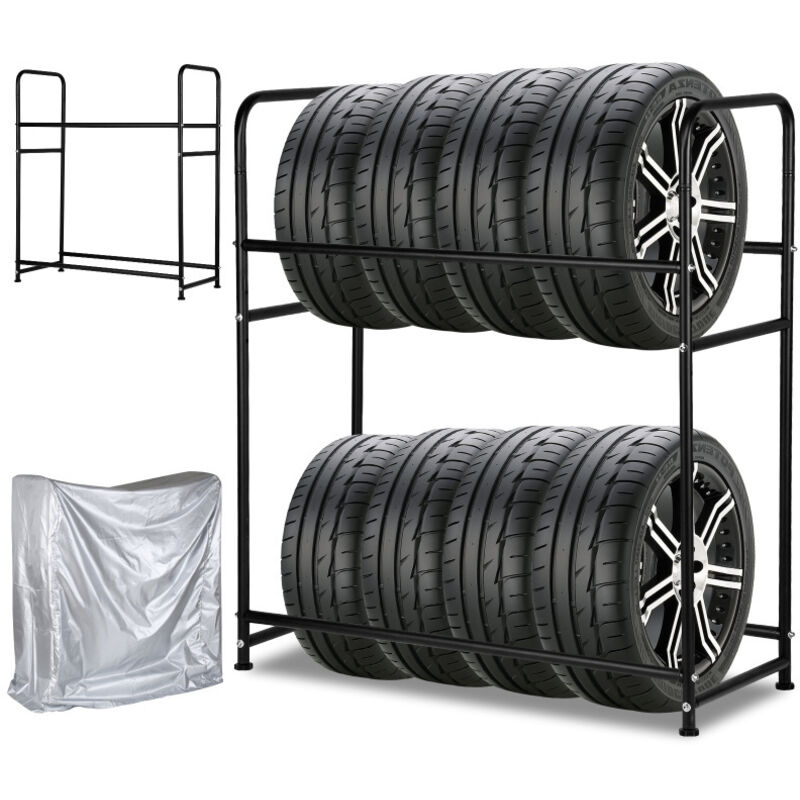 Swanew - Rayonnage pour Pneus-Étagère Métallique pour Pneumatiques Charges Lourdes Structure Stable 265KG