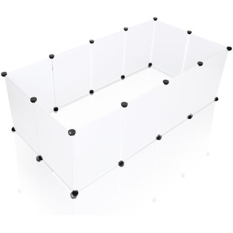 SWANEW Recinto all'aperto Piccole gabbie per animali fai da te Playpen Coniglio Bianco Cucciolo Run Coniglio Hutch Criceto
