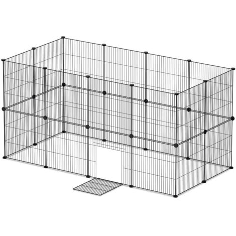 SWANEW Recinto per conigli all'aperto recinto per conigli fai da te recinto per cuccioli 24pcs 35x35cm