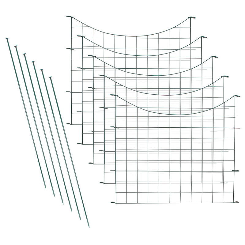 Image of Recinzione per laghetto Recinzione da giardino 11 pezzi Recinzione gratuita Recinzione per animali Recinzione a traliccio Recinzione a barra Arco