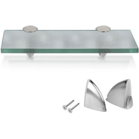 SWANEW Ripiano, Ripiano a parete, Ripiano in vetro, Contenitore in vetro satinato 20 x 10 cm