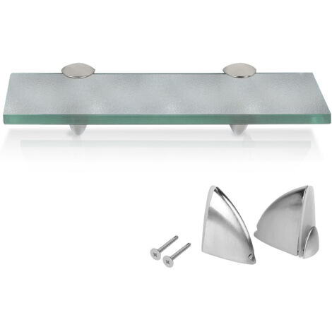 SWANEW Ripiano, Ripiano a parete, Ripiano in vetro, Contenitore in vetro satinato 30 x 10 cm