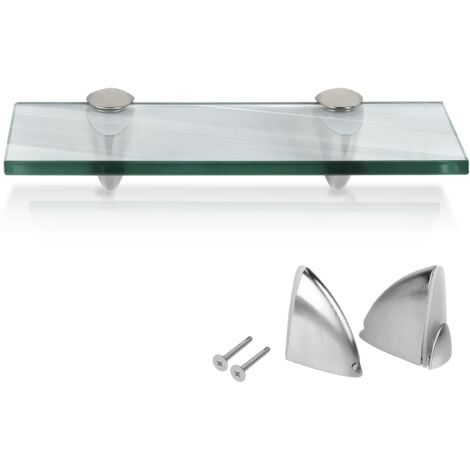 SWANEW Ripiano, Ripiano a parete, Ripiano in vetro, Contenitore in vetro Trasparente 30 x 10 cm