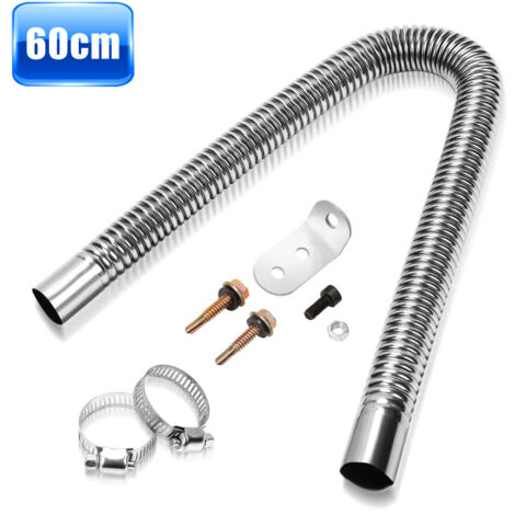 SWANEW Riscaldatore Tubo di scarico 60 Cm Diesel Tipo di scarico in acciaio inox per riscaldatore d'aria diesel ausiliario