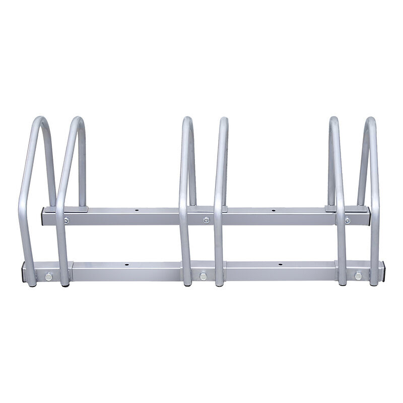 Râtelier familial en Acier galvanisé sol mur Rangement bicyclettes vtt, argenté 3 vélos - Argent